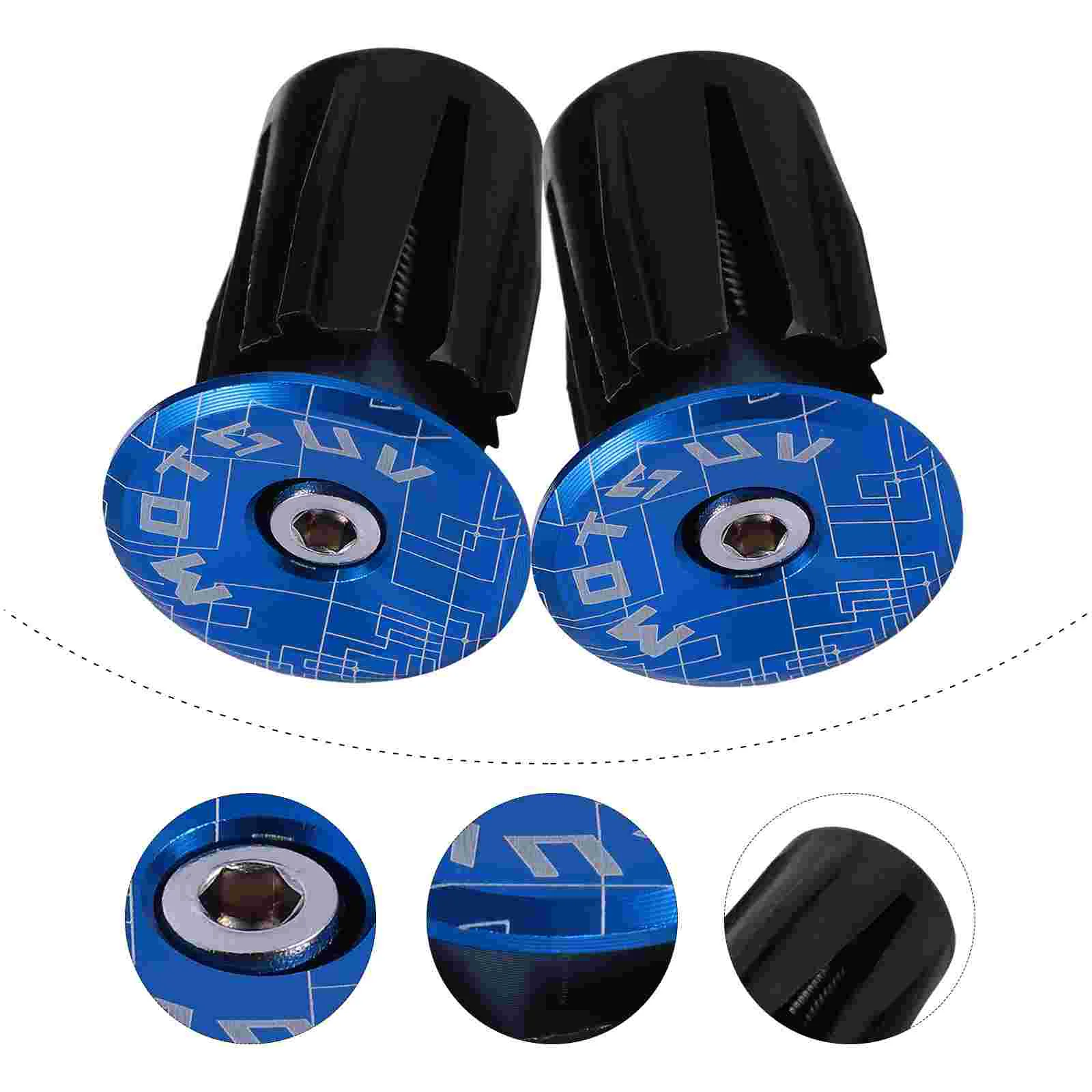 

2 Pcs Bicycle Handlebar Plugs Bike Drop Bars End Cycling Ends Accessories Aluminum Alloy (blocking Cover)
