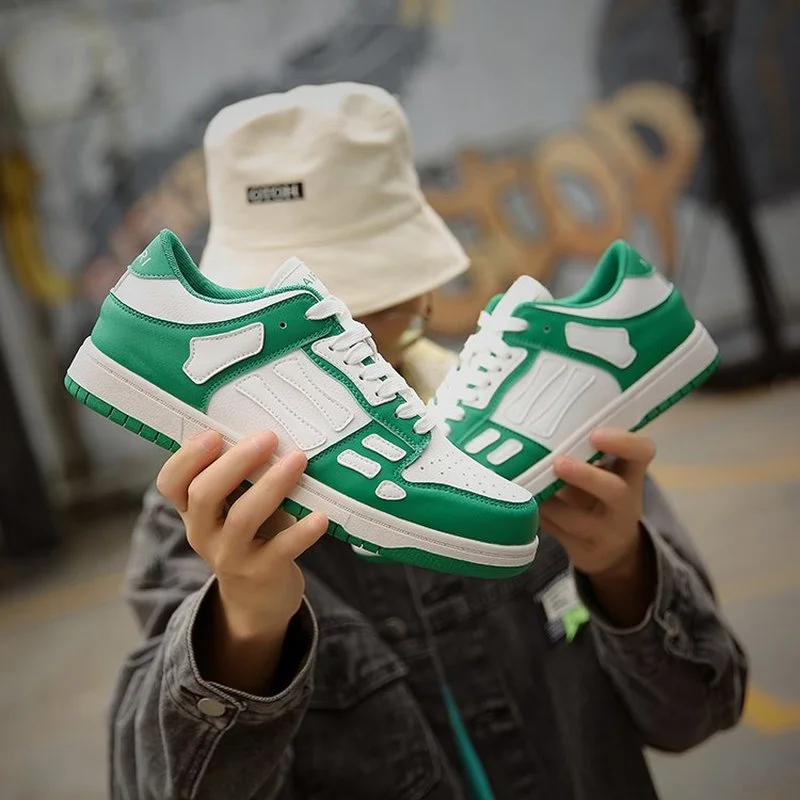 Кроссовки женские на шнуровке Вулканизированная подошва Повседневная