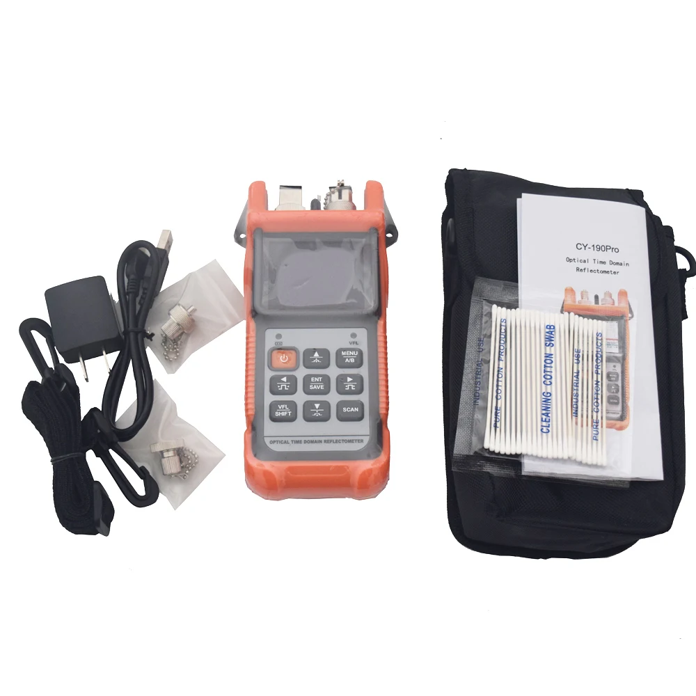 Optical Fiber Ranger MINI OTDR CY190Pro Optical Time Reflectometer with OPM and VFL