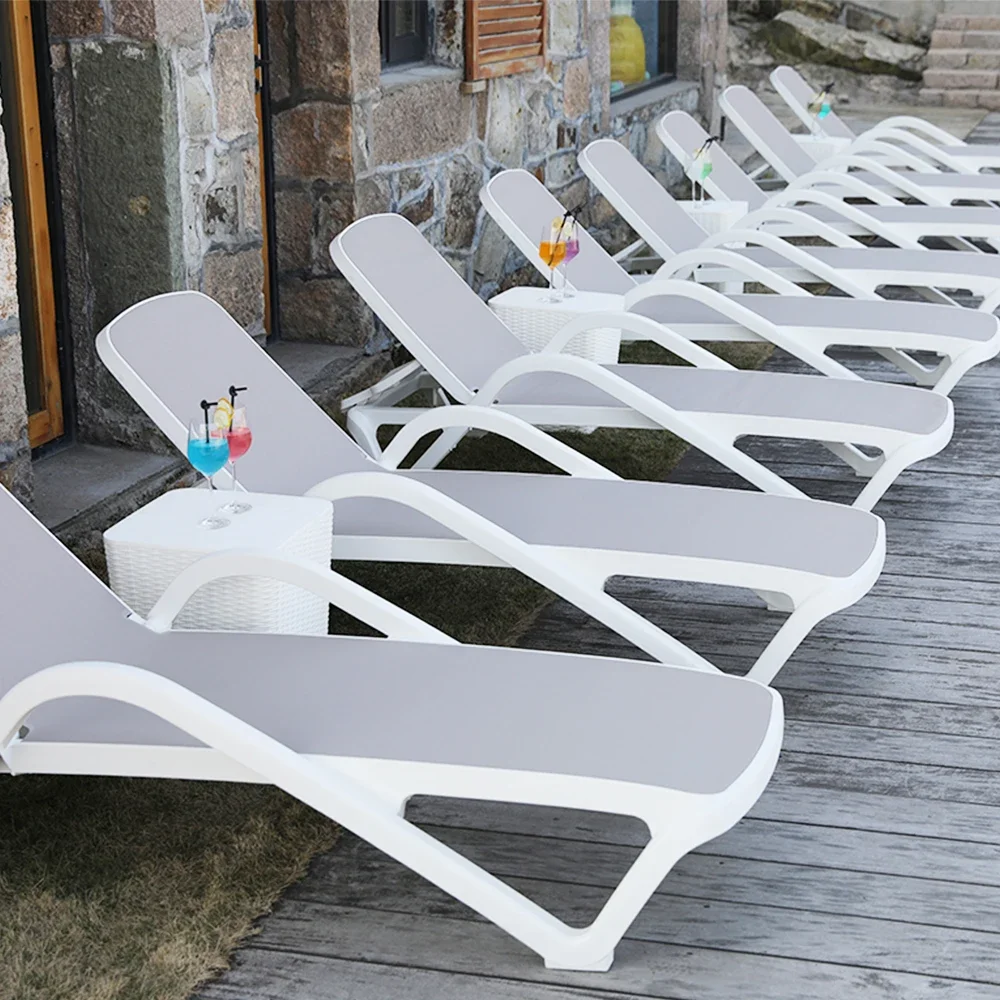 Полипропиленовые пластиковые шезлонги для бассейна пляжа и отдыха