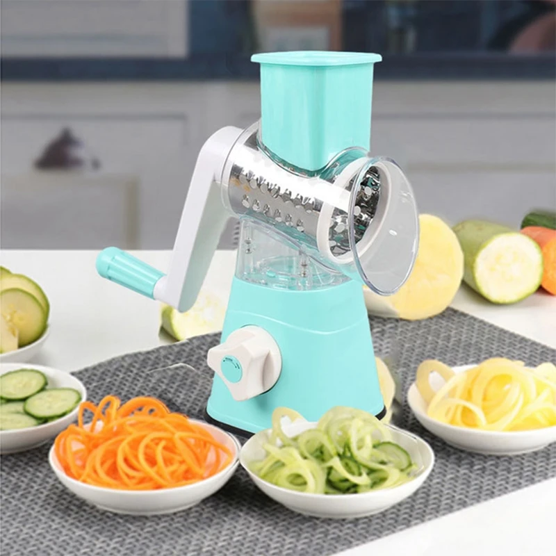 

Multifunctional Roller Vegetable Cutter Hand Crank Home Kitchen Potato Grater