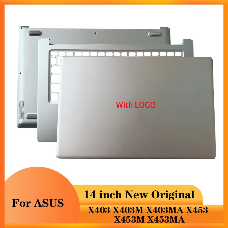 NEW Laptop Case or Asus adolbook14 ADOL14FA X403 X403J X403F S403F LCD Back Cover/Palmrest/Bottom Case Silver Computer Case