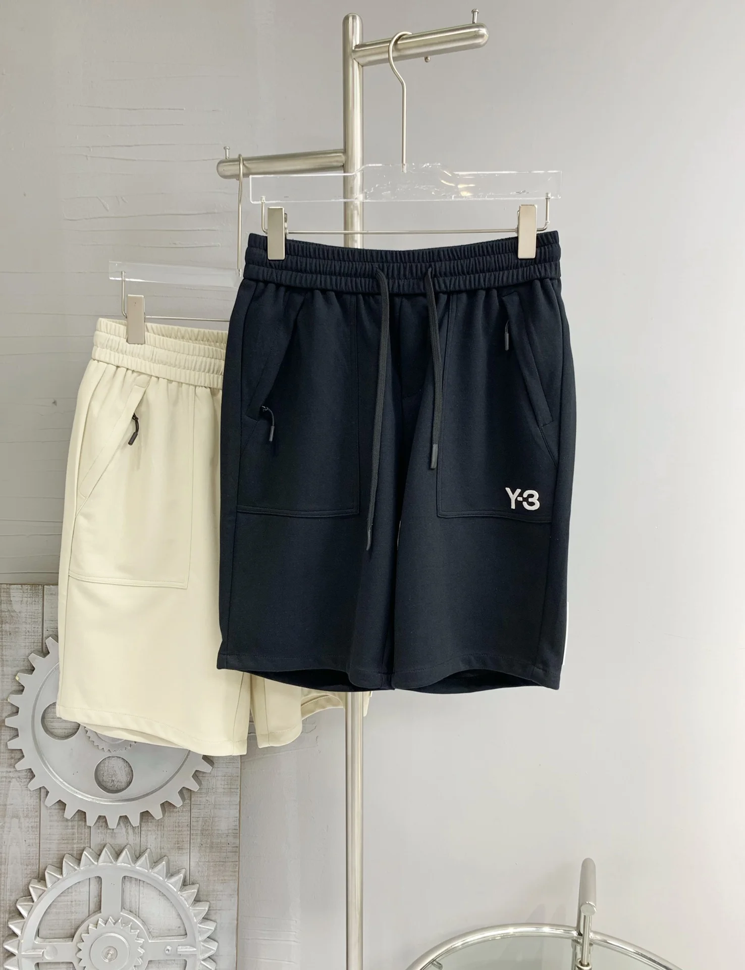 

Y3 Yohji Yamamoto Summer New Pocket Work Shorts Man Fashion Printing Straight Cylinder Versatile Black Half Pants