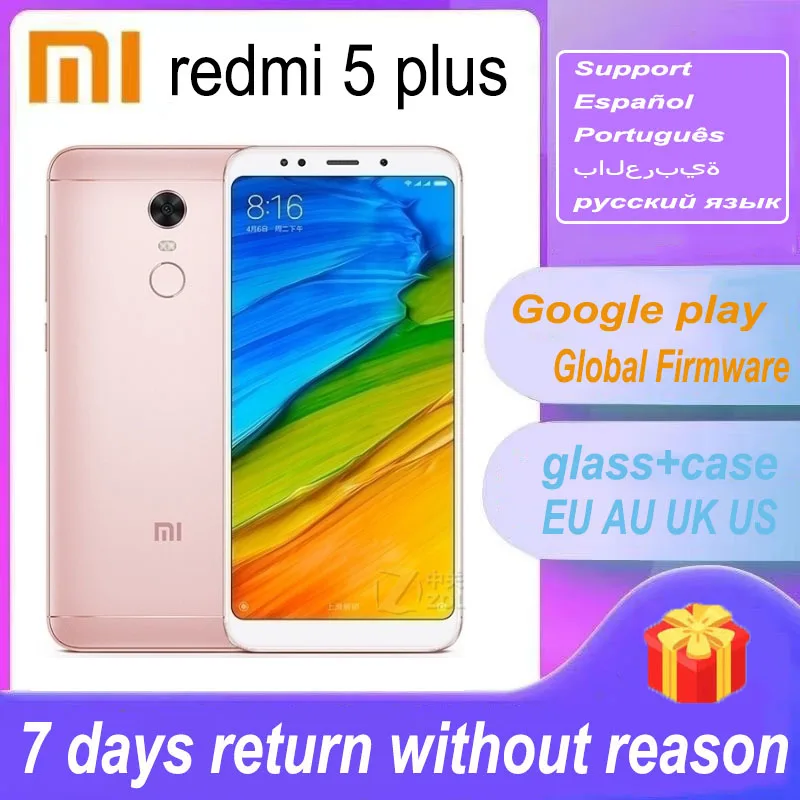 11.11 sale Redmi 5 plus cellphone Xiaomi  4000mah battery dragon instock big promotion Global version