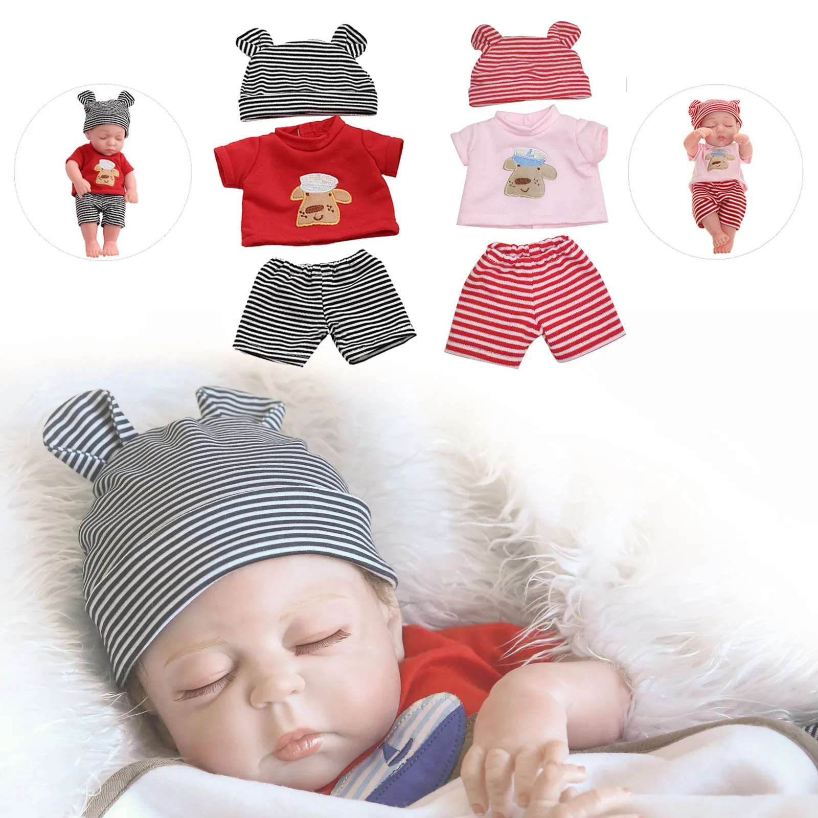 

30 см детская одежда для имитации куклы Новорожденные детские пижамы Осень и зима детская одежда для ползания