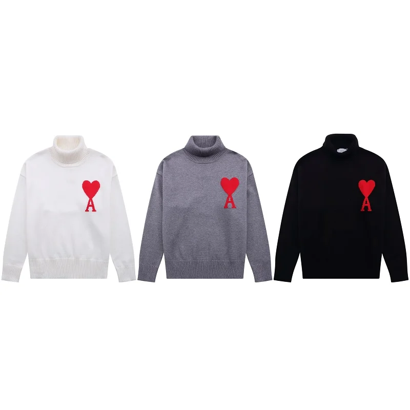 

Autumn Winter 2022 Fashion Women Sweater A Love Pullover High Street Cardigan Turtleneck Knit Sweater Men's And Women's Clothing