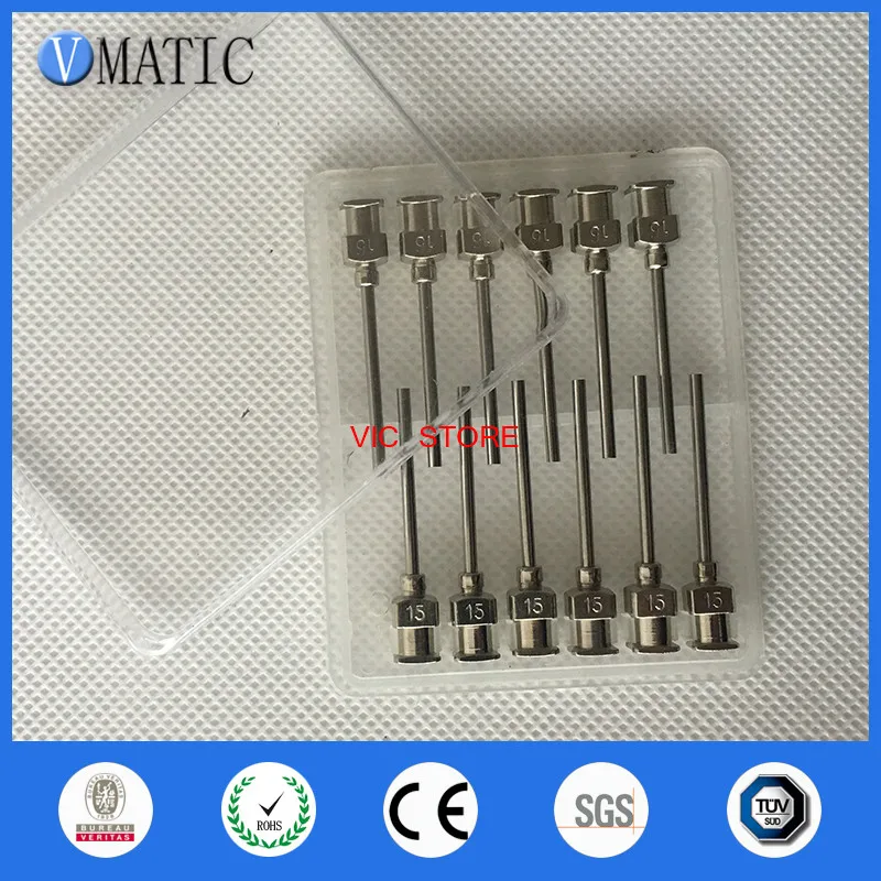 

Free Shipping 12Pcs 1 Inch Tip Length 15G High Precision Stainless Steel Needles