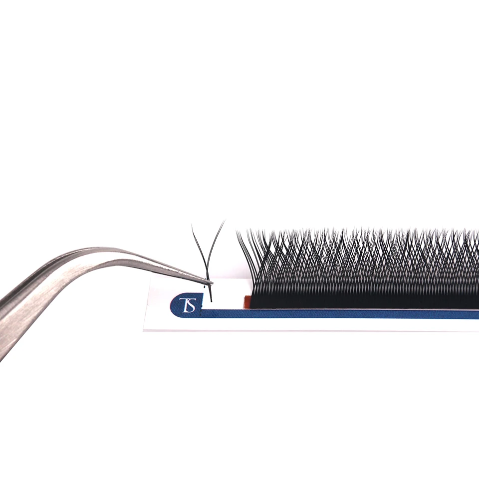 YY Черный цвет C Curl 0 07 мм Наращивание ресниц Цветущие готовые вееры Искусственная