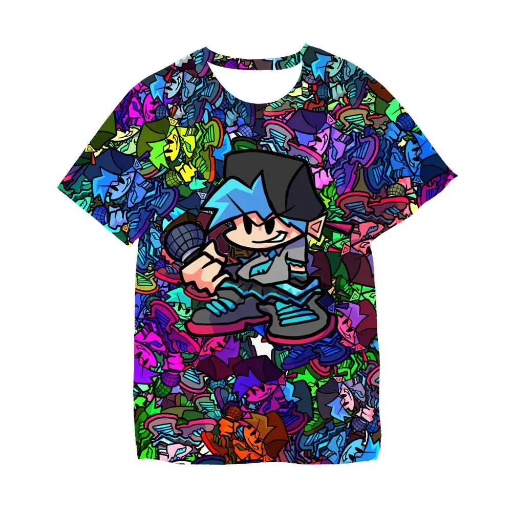 

Friday Night Funkin Game TShirt Cartoon Anime Baby Kids Boys Girls Children Harajuku Short Sleeve Children Clothing Print Tshirt