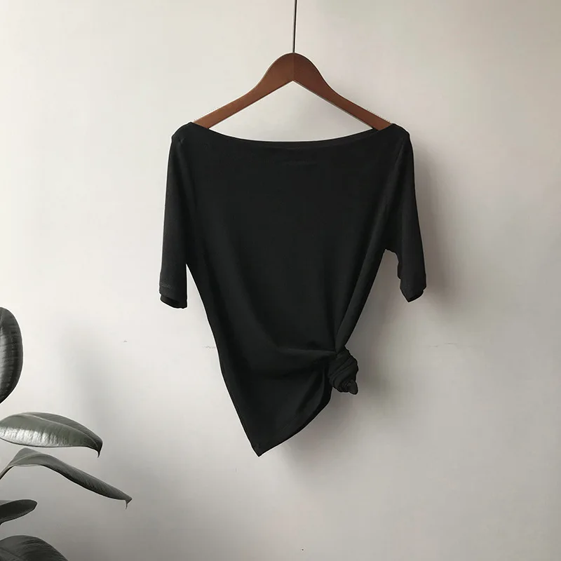 

Новинка, женская рубашка l на весну и лето, женская футболка из чистого искусственного хлопка, короткая, обычная женская футболка