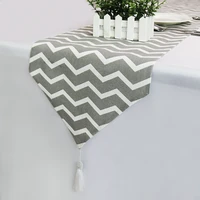 1pcs high quality cotton linen table runner striped modern table decoration for home party wedding christmas decorations