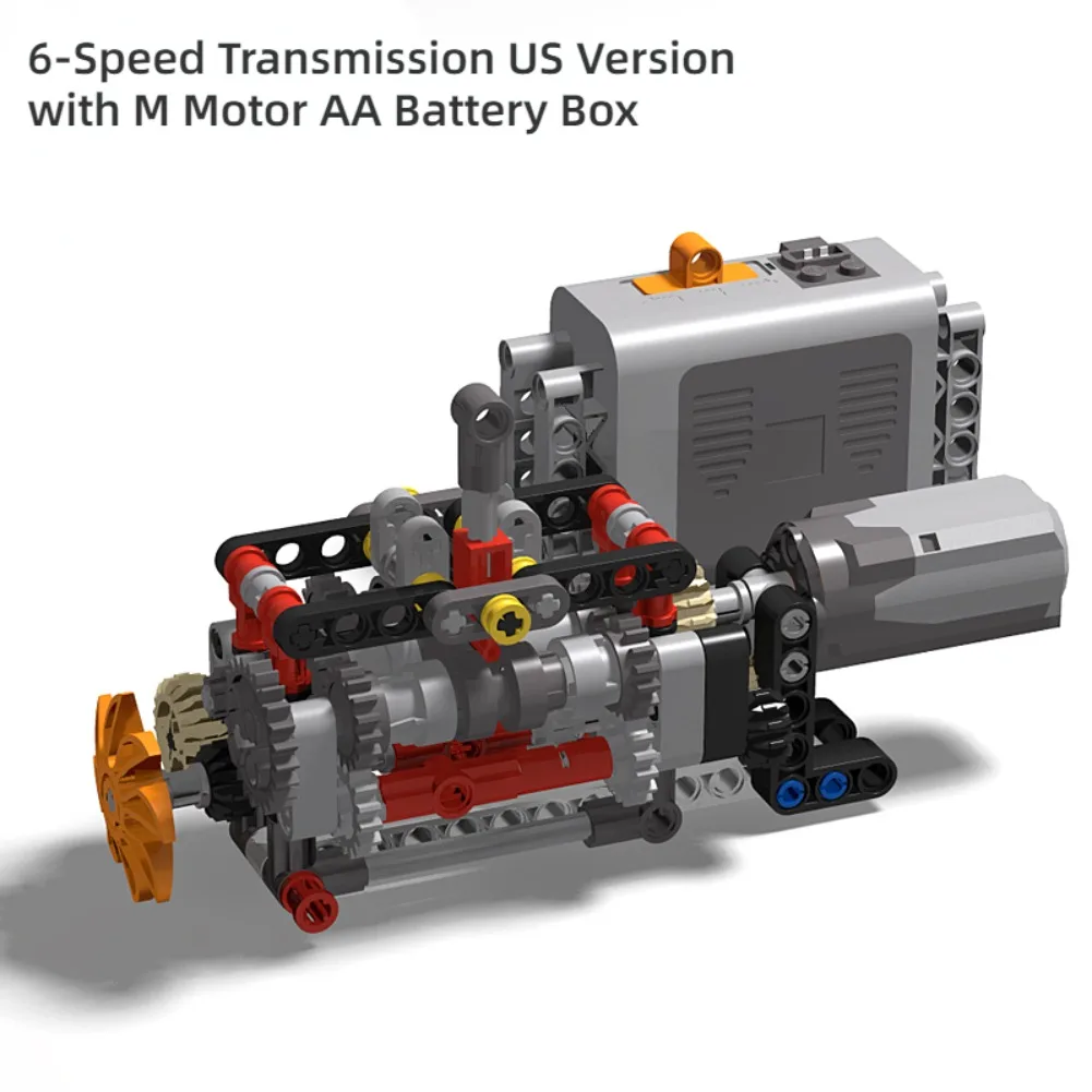 MOC 6/8-скоростная коробка передач модель M мотор батарейный отсек AA 8883 8881 для