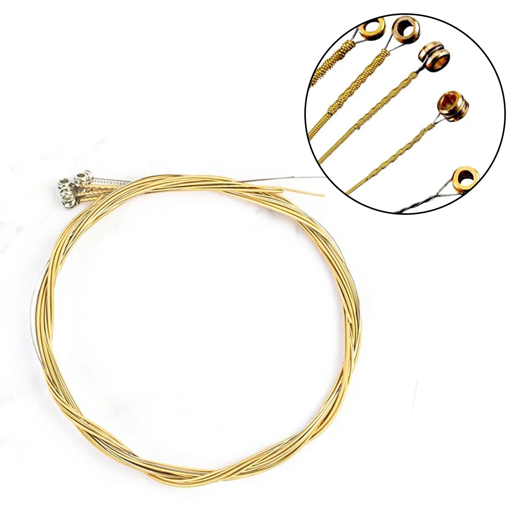 

10 Sets Of 6 Universal Acoustic Guitar Strings Replacement Steel Acoustic Guitar String 1st-6th Musical Instruments Parts