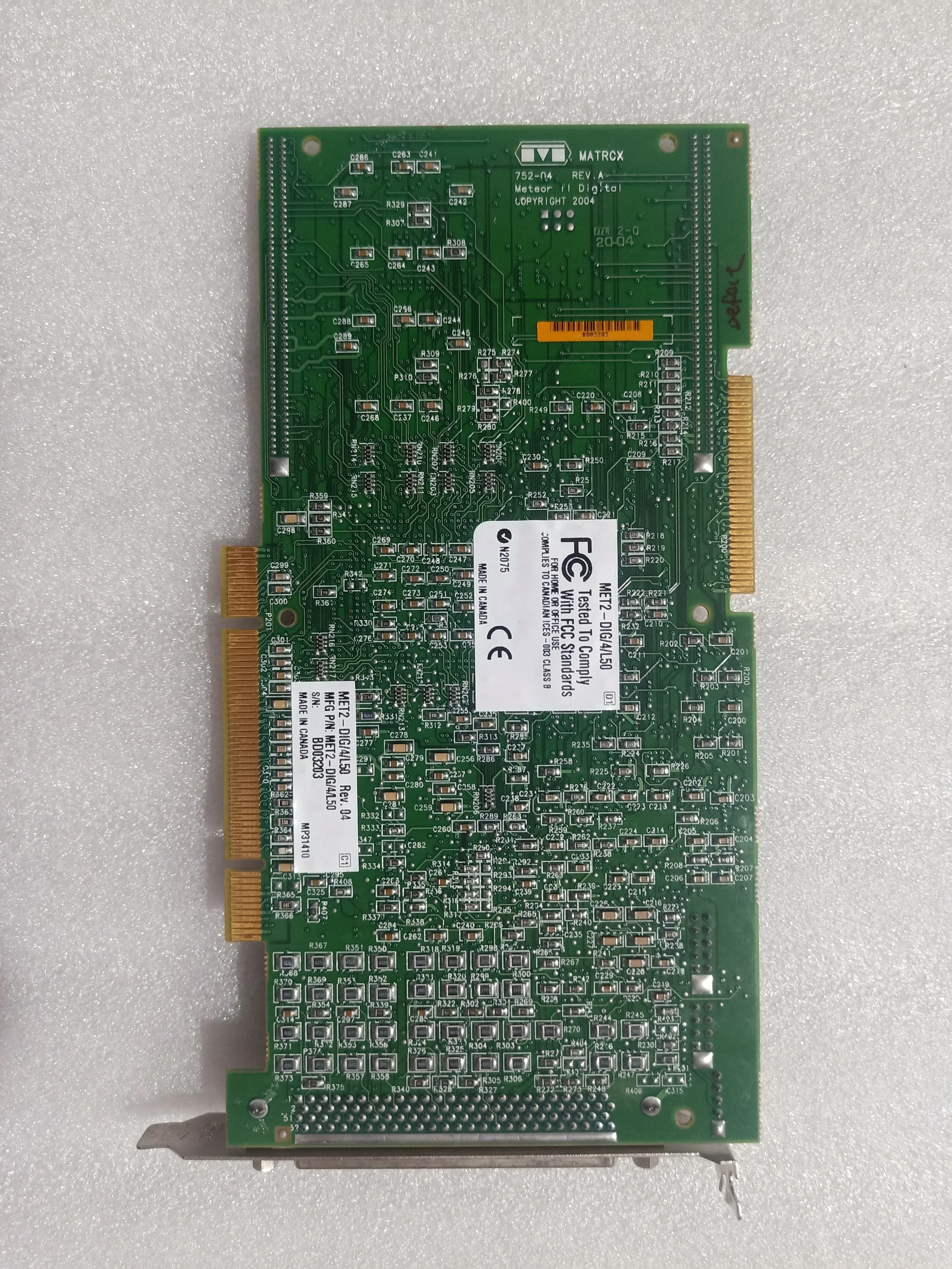 MATROX 752-C4 REV.A Meteor II Digital MTE2-DIG/4/L50