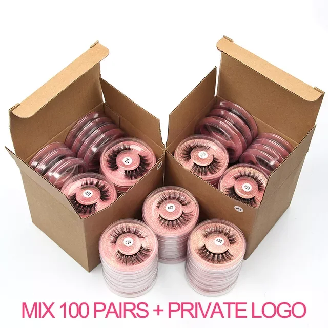

Items Lashes Eye Bulk Lots 4/10/50/100 PCS Natural Long False Eyelashes Fluffy Wispy Faux 3D Mink Lashes Soft Handmade