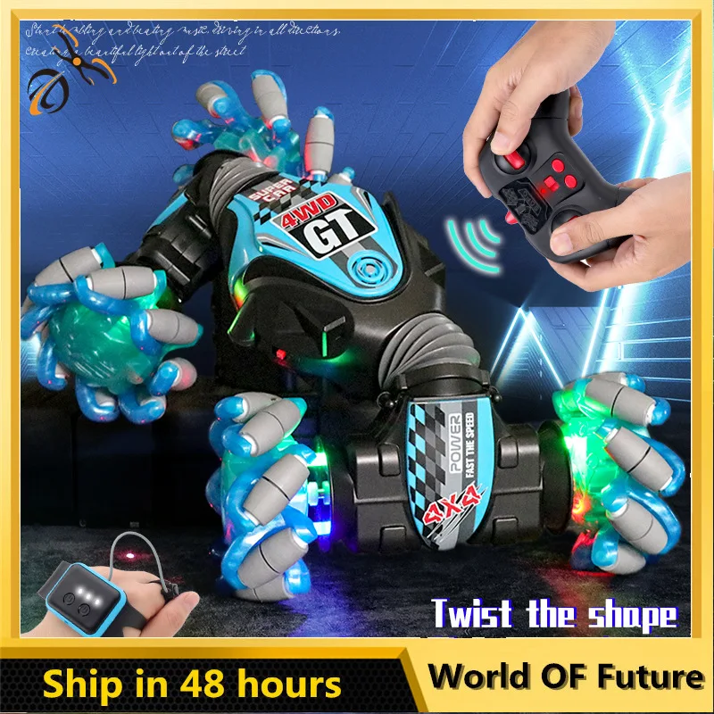 2.4g Deformation Explosion Glare Big Wheel Drift Stunt Remot