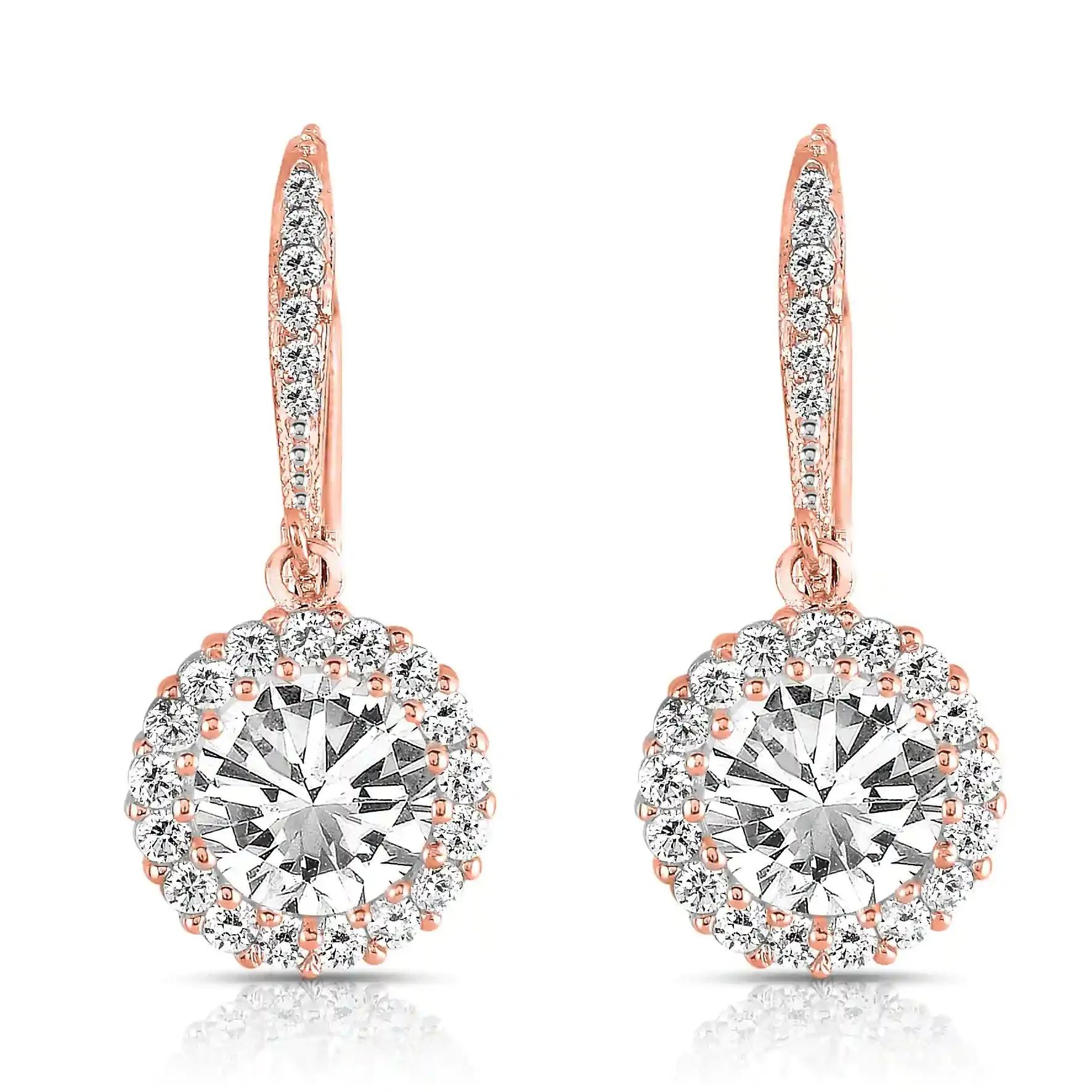 

Silver 925 Jewelry Natural 2 Carats Diamond Earring Women Mujer Orecchini 14K Rose Gold Bizuteria Gemstone Drop Diamond Earrings