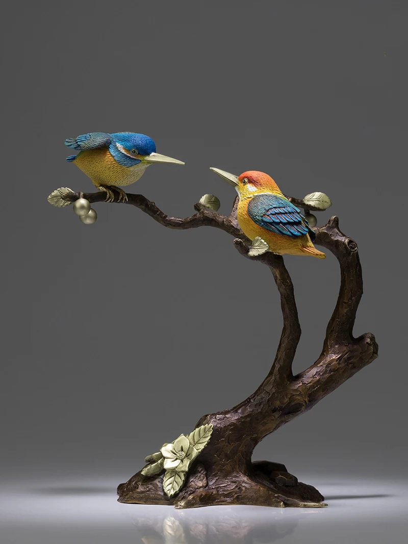 

Handmade Art 100% Colored Copper Tree Bird Home Decoration