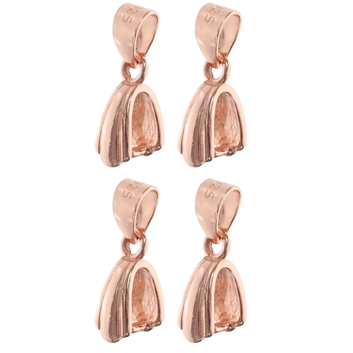 

4 шт., Серебряные Зажимы для подвесок