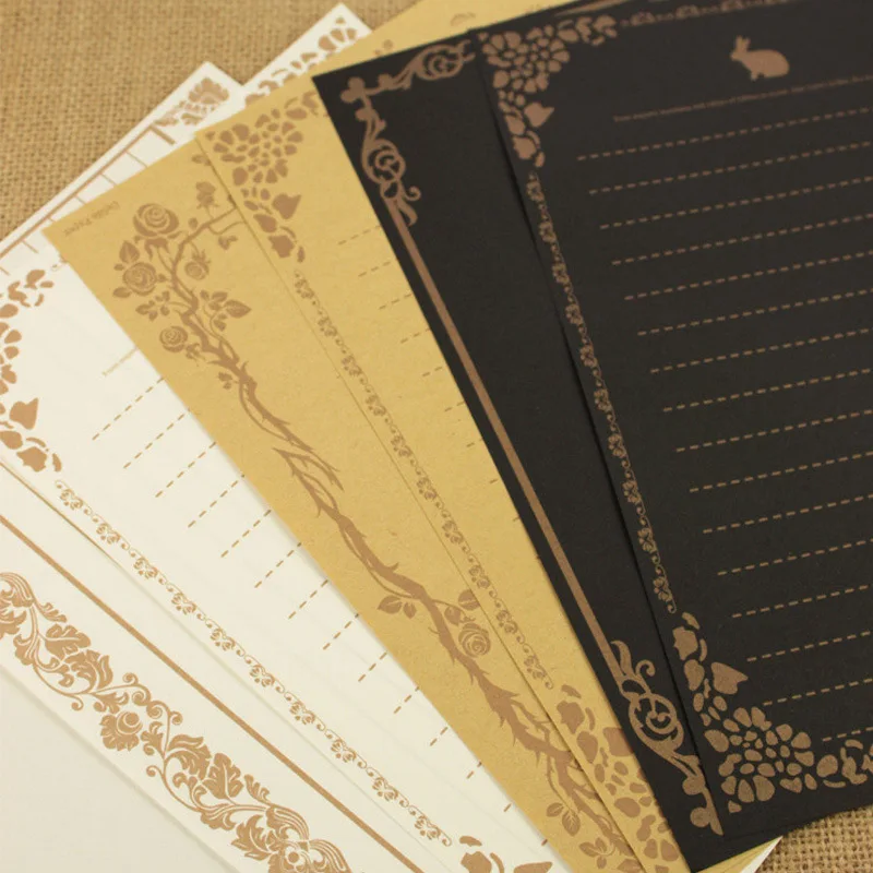 

Kraft Paper Letter Paper Retro Creative Exquisite Chinoiserie Love Letter Letter Paper Set 8 Sheets/pack Invitation Letterhead