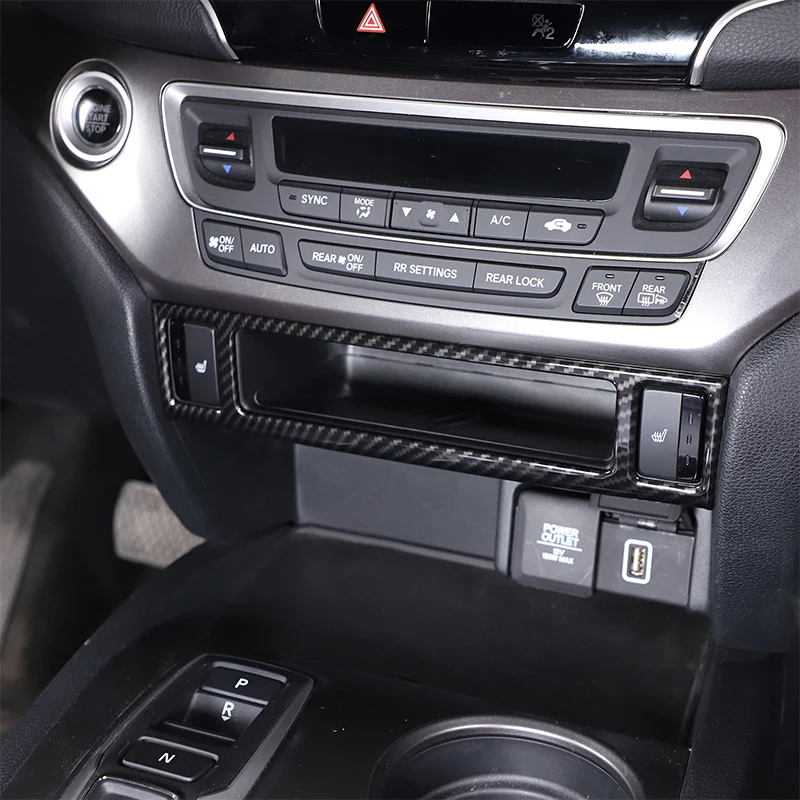 

For Honda Pilot 2015-2022 ABS Matt Black Seat Heating Button Frame Cover Trim Sticker Car Accessories