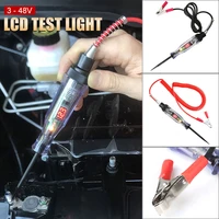 6 24v lcd circuit tester test light with extendable spring wire coil car truck low voltage light test pen diagnostic tool