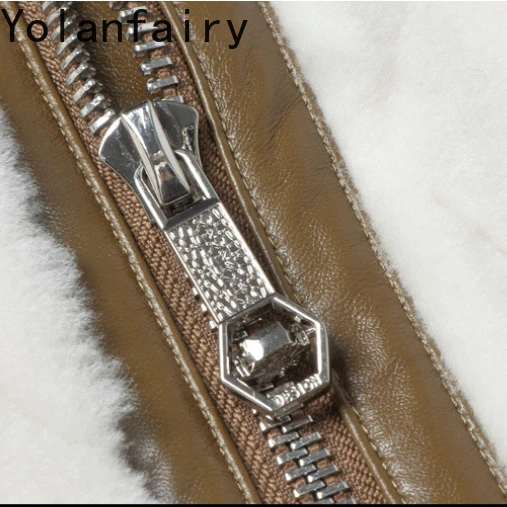 Мужская шуба из натуральной овечьей шерсти YOLANFAIRY Роскошная Одежда толстые