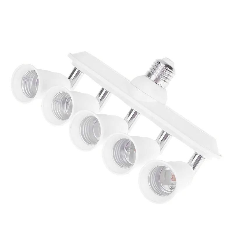 

LED Bulb Adjustable E27/E26 To 5E27 Bracket E27/E26 LED Bulb Socket Rotatable Adapter Distributor 90 V-230 V Lamp Bases