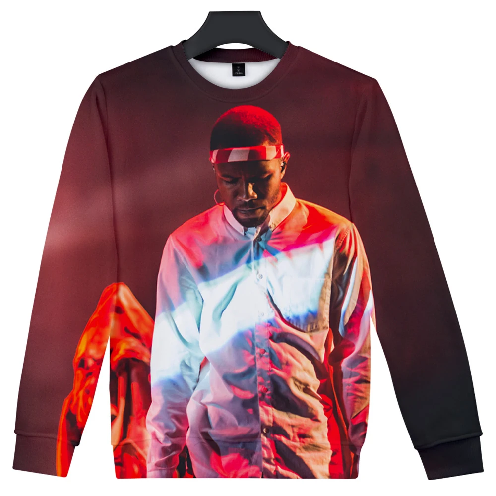 

Популярный американский певец в стиле Харадзюку, свитшот с круглым вырезом и 3D-принтом океана Фрэнка, светлые свитшоты для мужчин и женщин