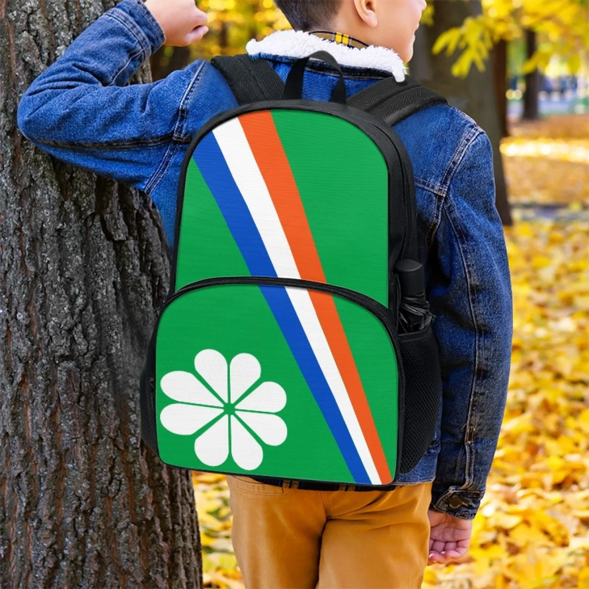 FORUDESIGNS Marshall Islands Style Backpacks Fashionable 17 Inch Double Layer Schoolbags Multi Pockets Bookbags Students