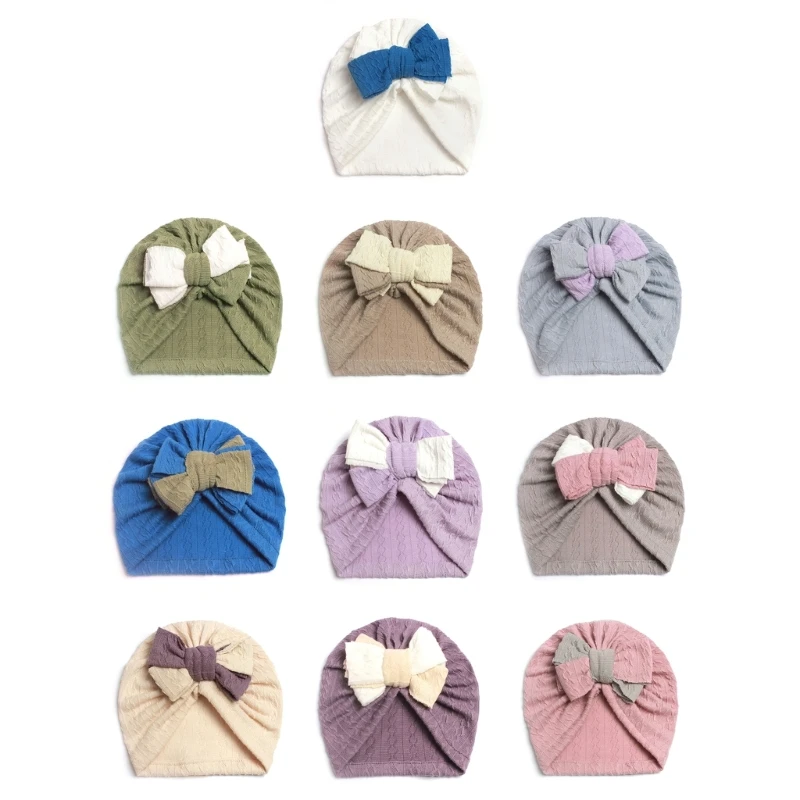

Fashion Bow-Baby Girl Hat Turban Knot Infant Turban Hats-Caps Wraps Hat Soft-Cute Knot Nursery Beanie Hospital Hat
