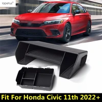 armrest storage box flocking center console central control organizer container for honda civic 11th 2022 car accessories