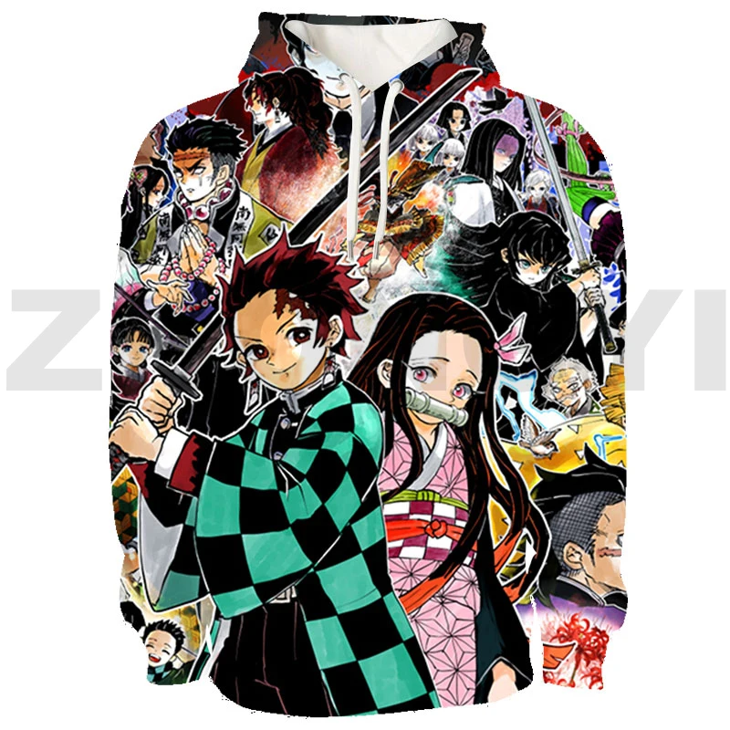 

Hot Demon Slayer Kimetsu No Yaiba 3D Hoodie Student Men Anime Oversized Sweatshirt Casual Daily Autumn Hip Hop Women Streetwear