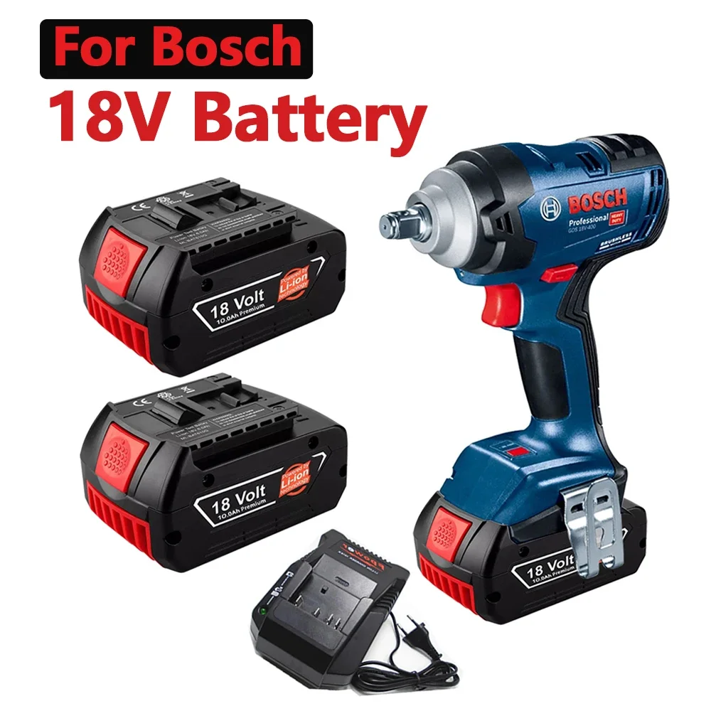 

Rechargeable Battery for Bosch Power Tool 18V 10Ah for GBH GDR GSR 1080 DDS180 BAT614G Replacement Li-ion Battery Charger Set