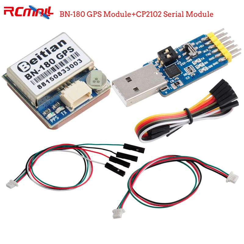 BN-180 Mini GPS Module Dual GLONASS+GPS Micro Double Antenna UART TTL with CP2102 Serial Module For CC3D F3 Flight Controller B