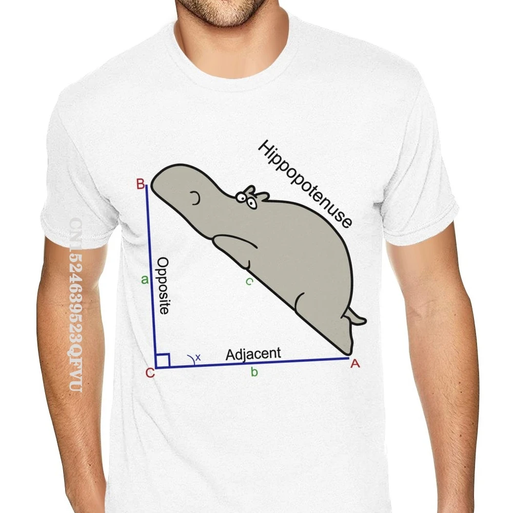 

Purple Hypotenuse Math Humor Mens Tshirt For Men Plus Size England Style Tshirts Men Pure Cotton Crew T-Shirt Drop Shipping