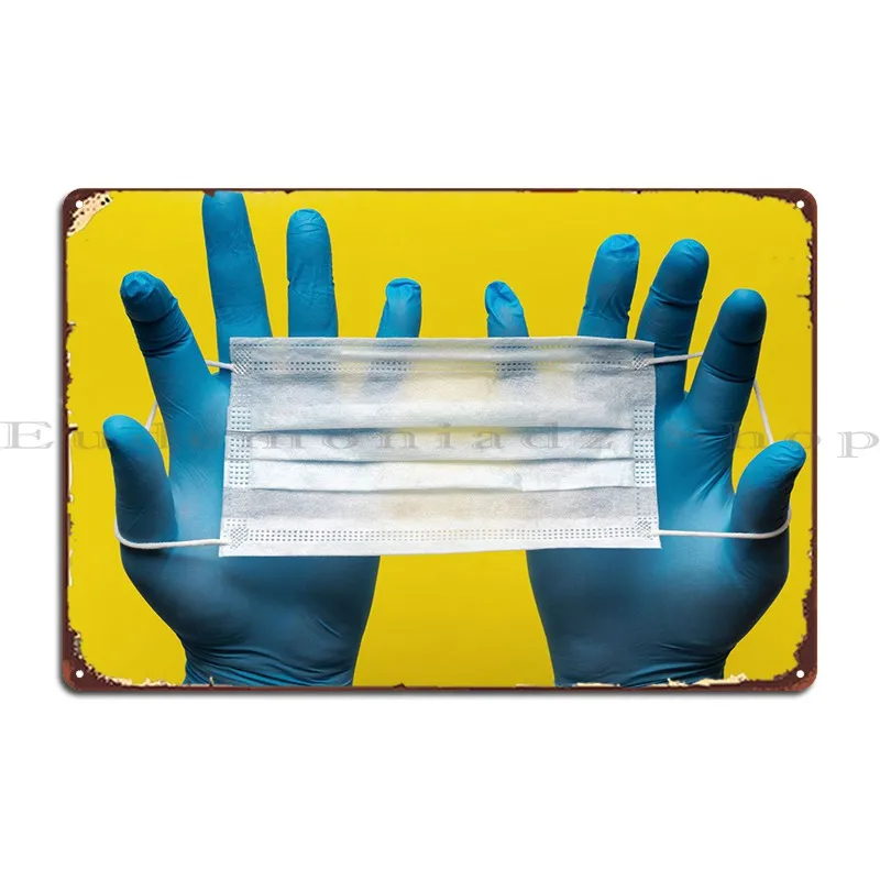 Covid и маска, металлический плакат с табличкой, дизайнерский плакат для паба