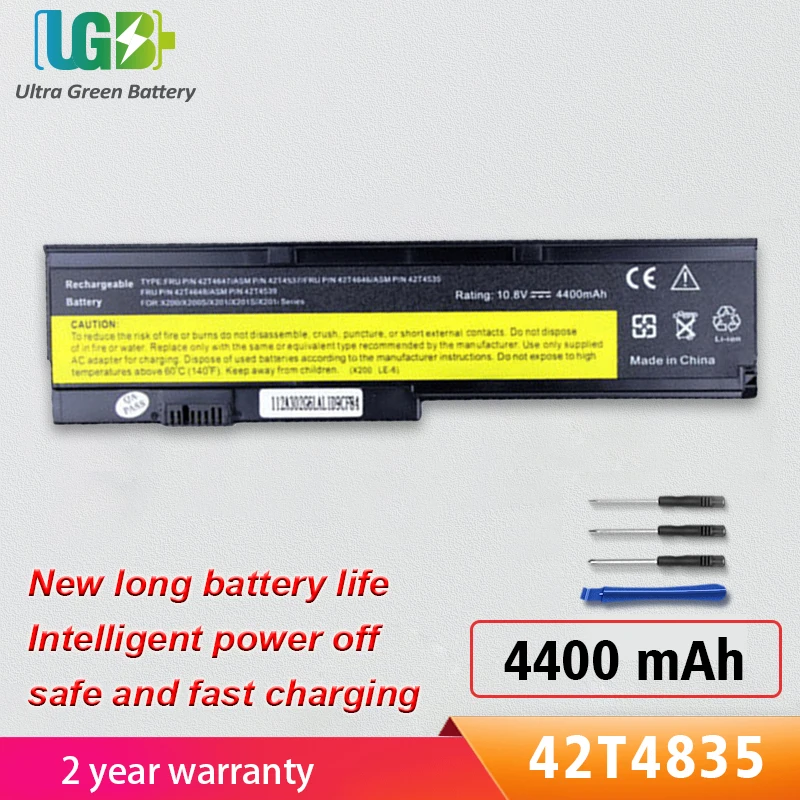 

UGB New 42T4835 Battery For Lenovo ThinkPad X200 X200s X201 X201i X201s 42T4834 43R9254 ASM 42T4537 FRU 42T4536