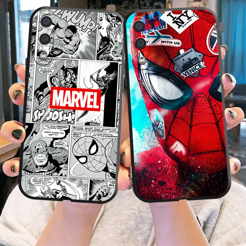 

Marvel Comics Logo Phone Case For Samsung Galaxy S20 S20FE S20 Ulitra S21 S21FE S21 Plus S21 Ultra Back Liquid Silicon Black