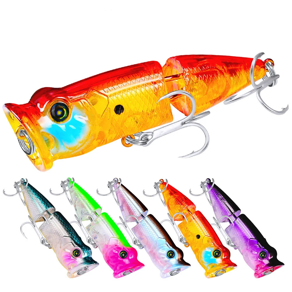 

S0087 JOTIMANN NEW Section 2 Popper Hard Bait 8cm/11.5g Fishing Lure Eyes 3D Spinner For Fishing Rattling And Vib For Winter