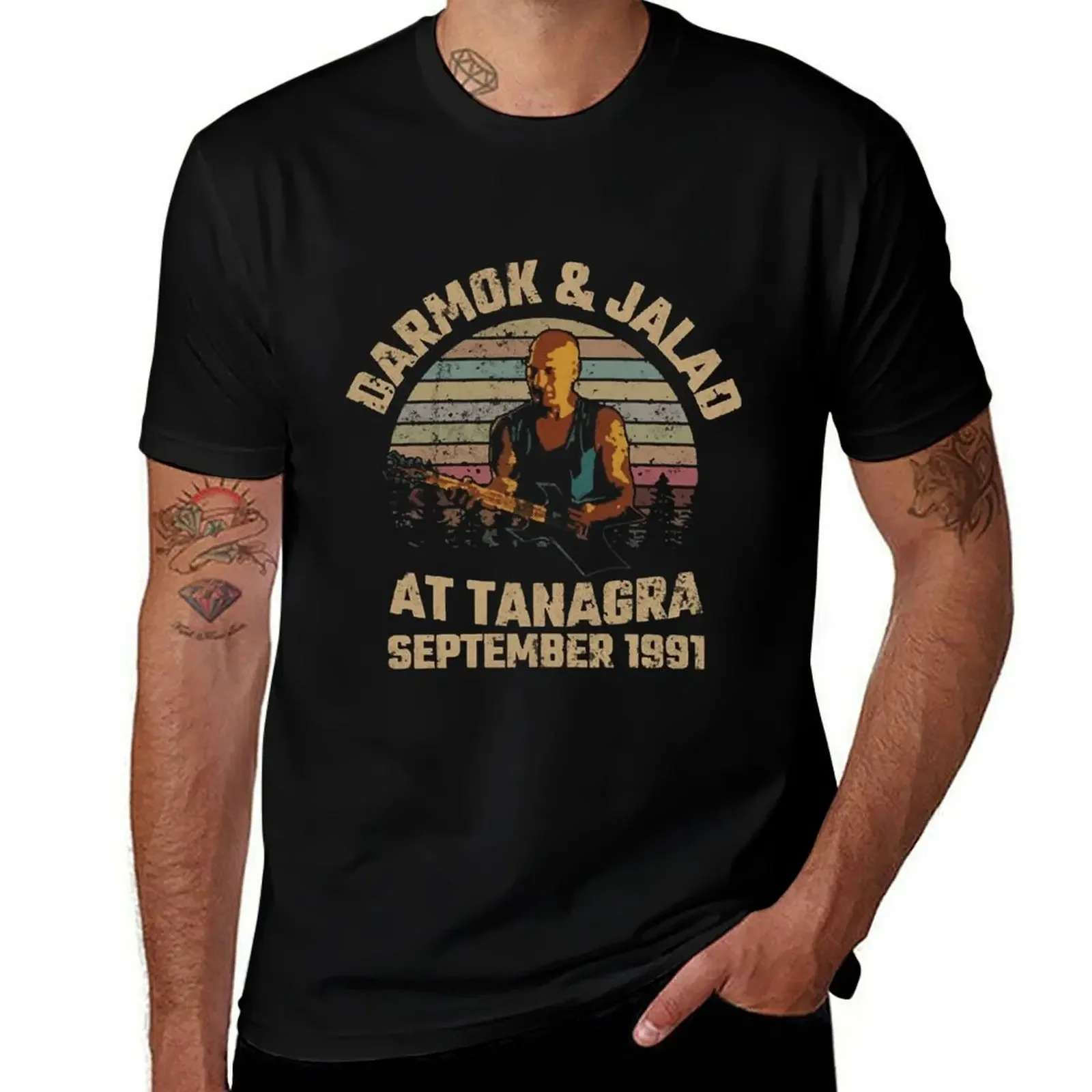 Фото Футболка Darmok & Jalad, рубашки оверсайз, футболки с графическим рисунком, мужская рубашка для тренировок №1