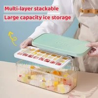 ice cube trays 48 grids silicon bottom ice cube storage container box with lid ice mold makers for cool drinks kitchen bar tool