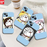 funny doraemon soft silicone phone case for iphone 13 12 11 pro max xs max x xr 7 8 plus 6s 6 se 2020 shockproof tpu cover coque