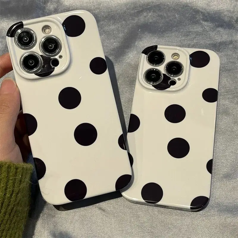 

DMAWMJ Fashionable dots luxury phone case for iphone 14 plus 13 pro max 11 12 shockproof silicone cover for iphone x xs xr 7 8 p