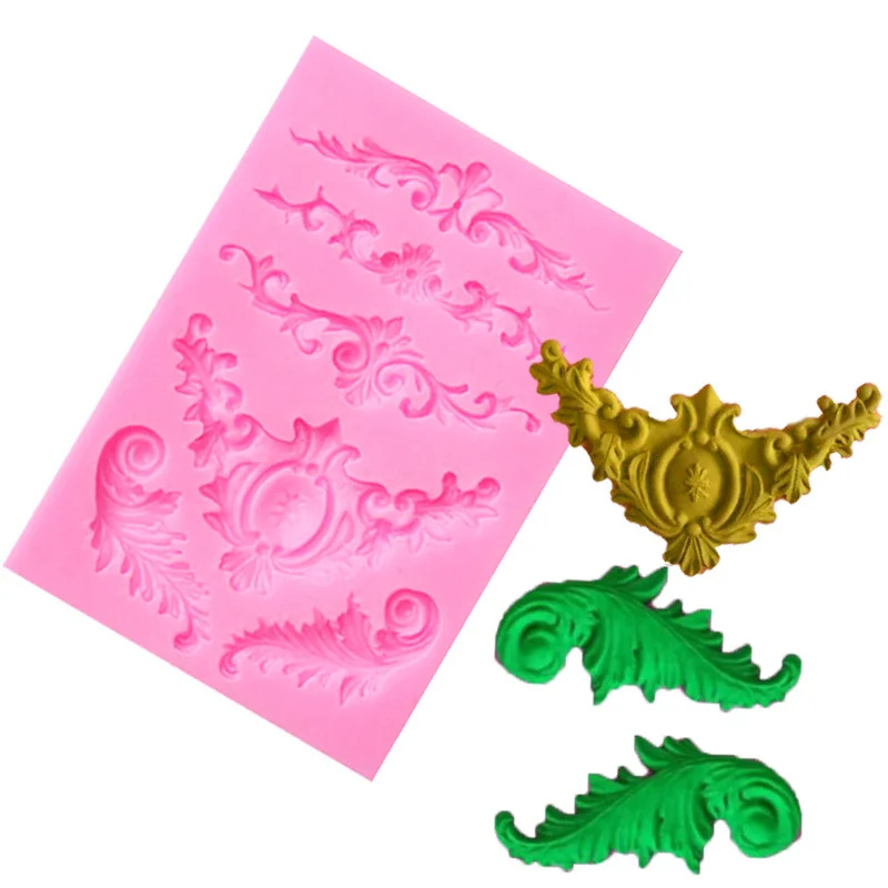

3D European Style Photo Frame Silicone Mold Retro Embossed Relief Cake Border Decoration DIY Chocolate Fudge Epoxy Resin Mold