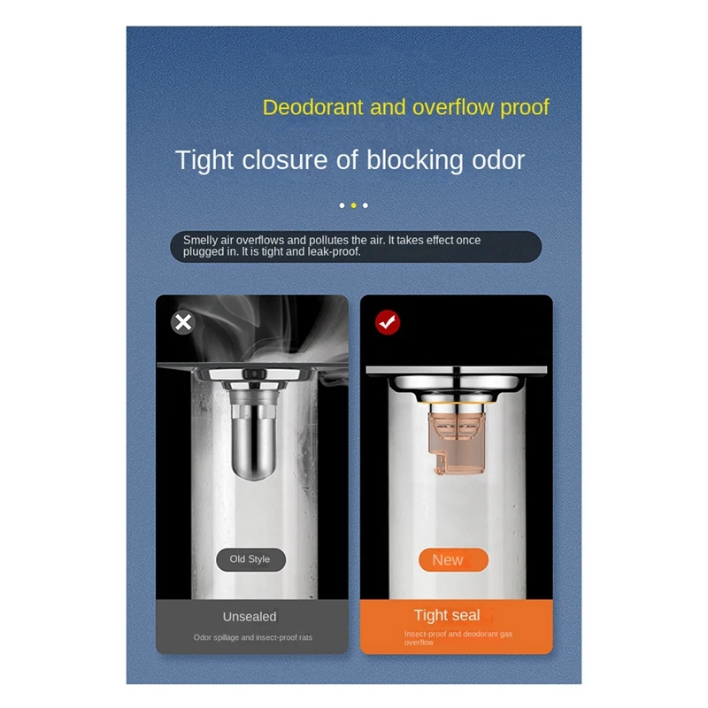 Самозакрывающийся сливной сердечник для пола с защитой от запаха и насекомых