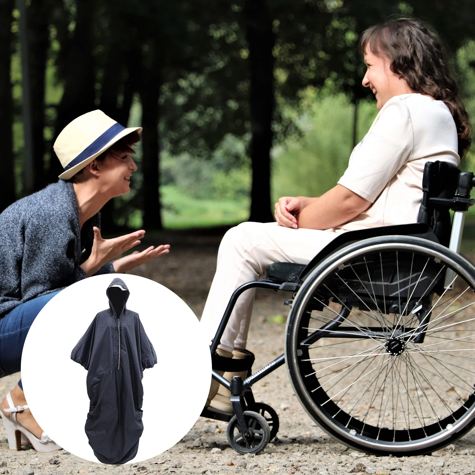 

Дождевик-пончо для инвалидных колясок, дождевик для пожилых людей, одежда для защиты от дождя для инвалидных колясок, уличный дождевик для и...