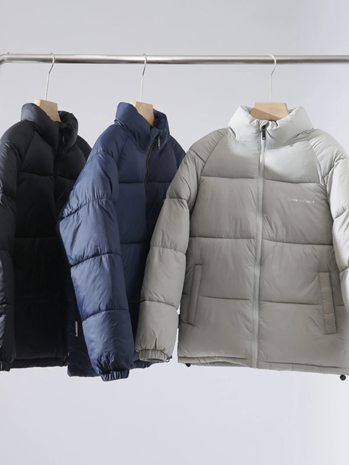 Высокий пушистый! Печать на мягкой поверхности! Мужская куртка с хлопковой