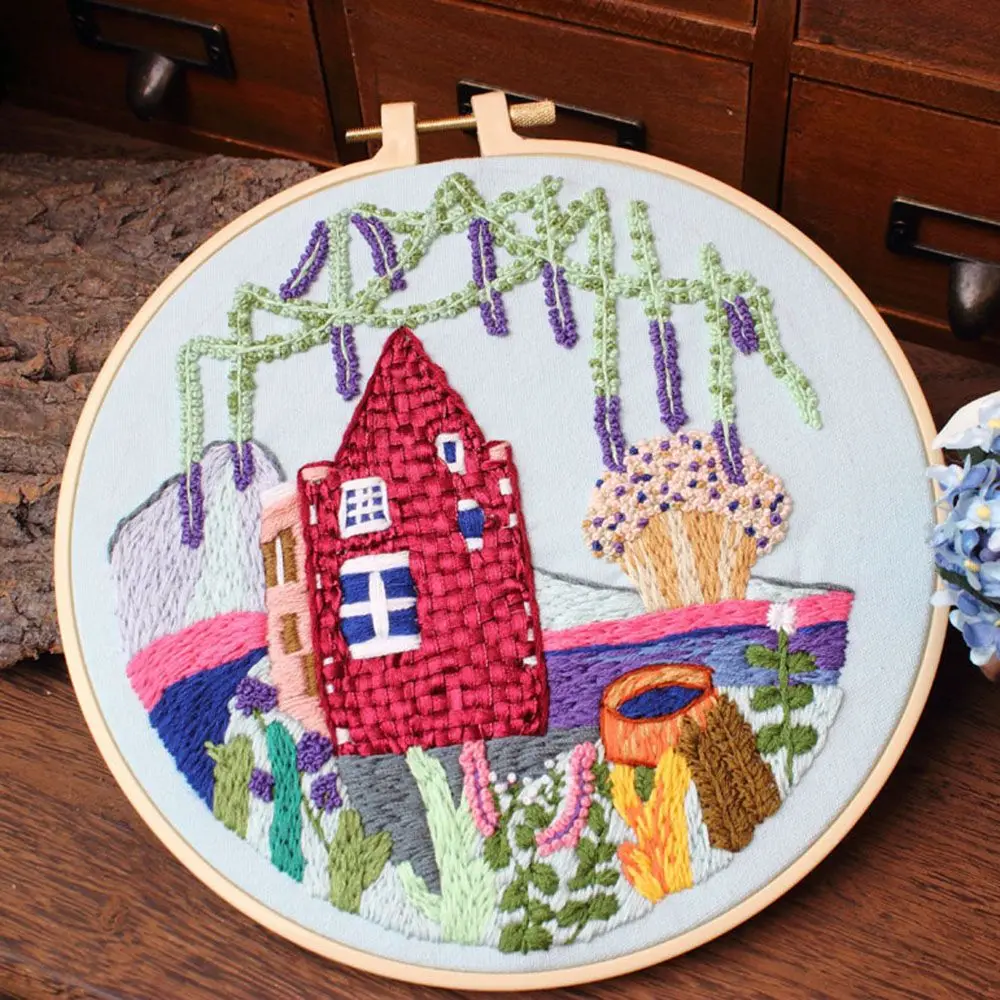 Набор для вышивки цветочным рисунком растений семейная печать начинающих набор