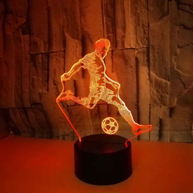 

3D Football Light LED Children's Night Light 16 Color Remote Control Football Toy Light Boy's Birthday Gift Led Lights for Room